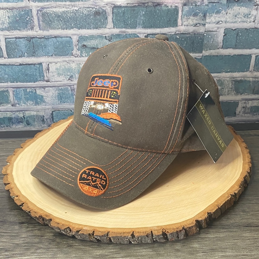 Jeep Brown Cap with Orange Accents